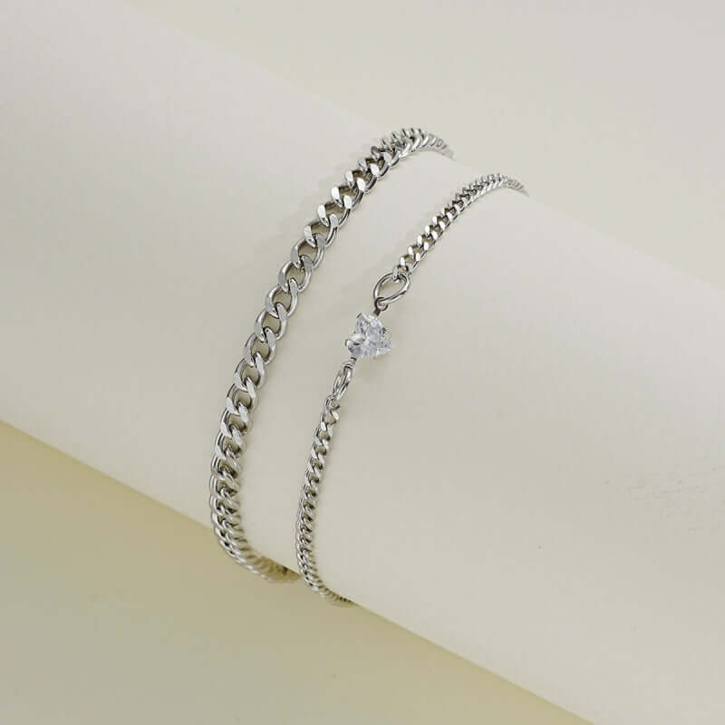 European And American Ins Special-interest Design High-grade Bracelet Suit Stainless Steel - Taper Supplies