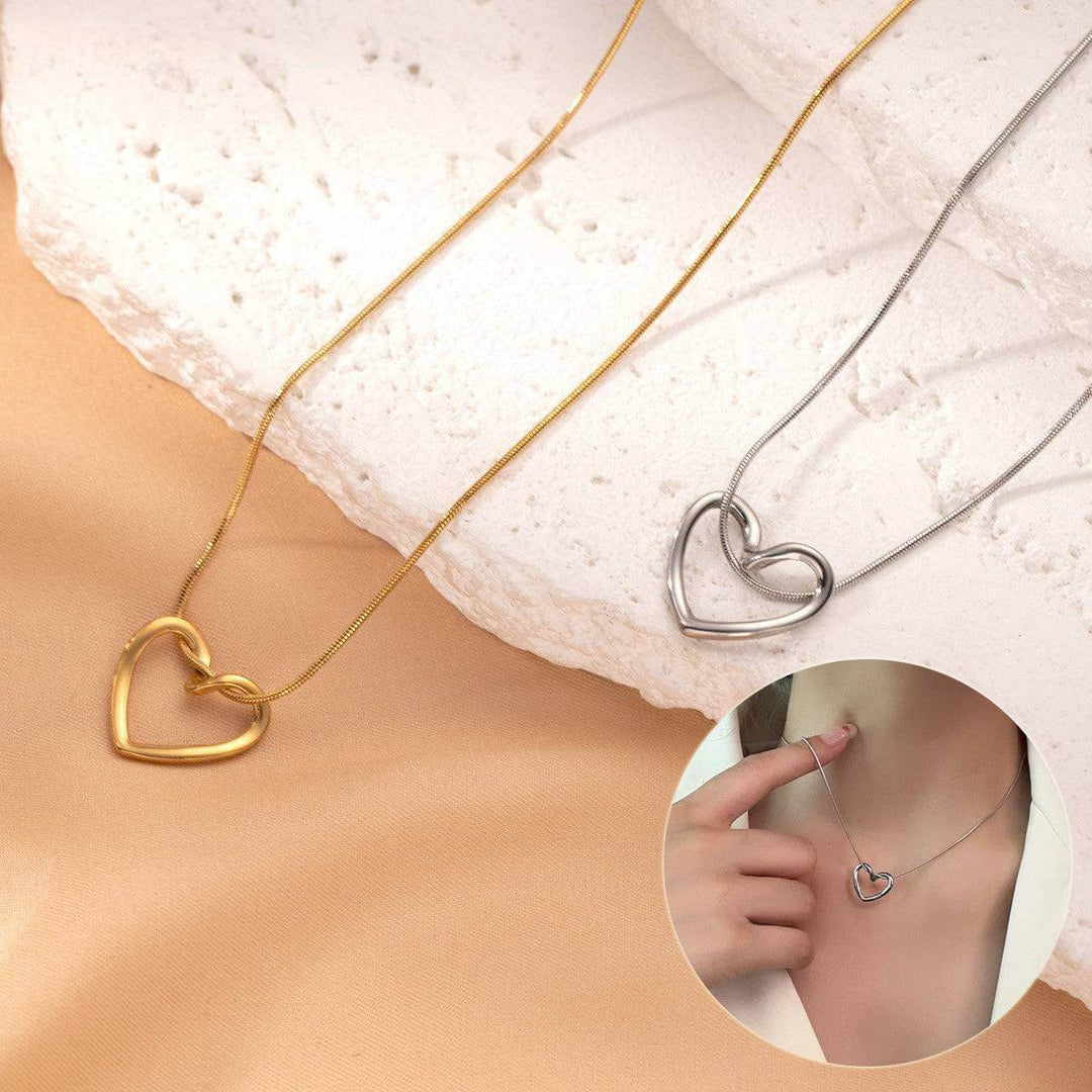 Fashion Jewelry Twist Hollow Heart Pendant Necklace - Taper Supplies