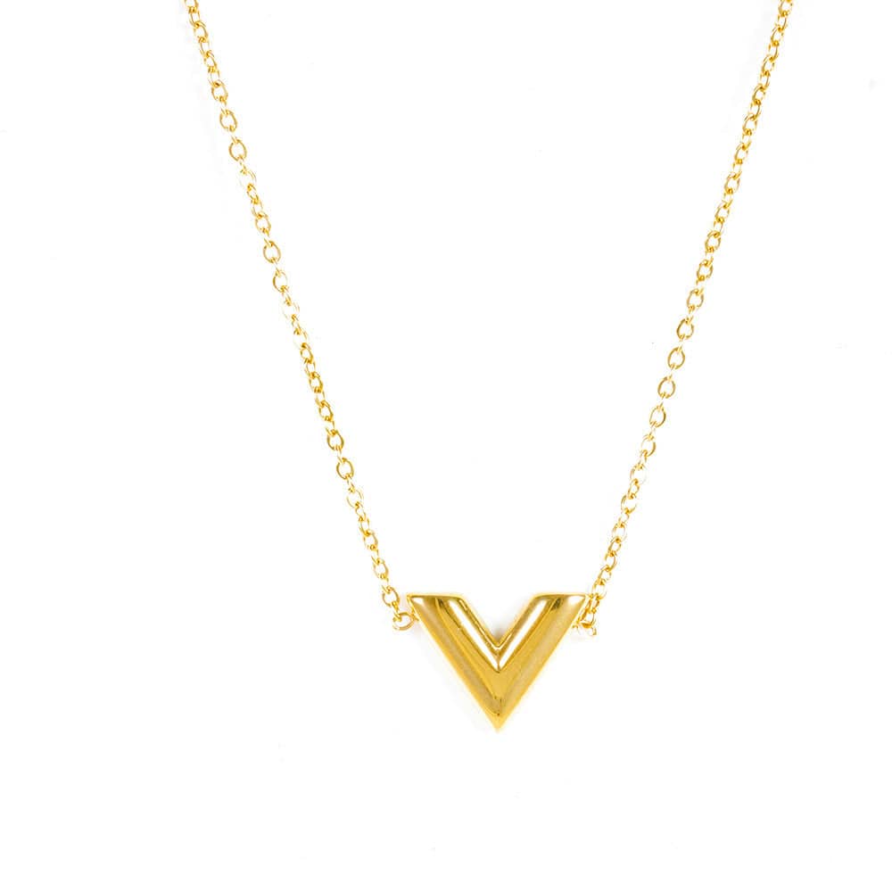 Simple Gold Niche V-shaped Female Necklace - Taper Supplies