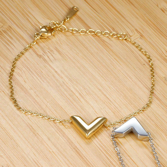 Simple Gold Niche V-shaped Female Necklace - Taper Supplies