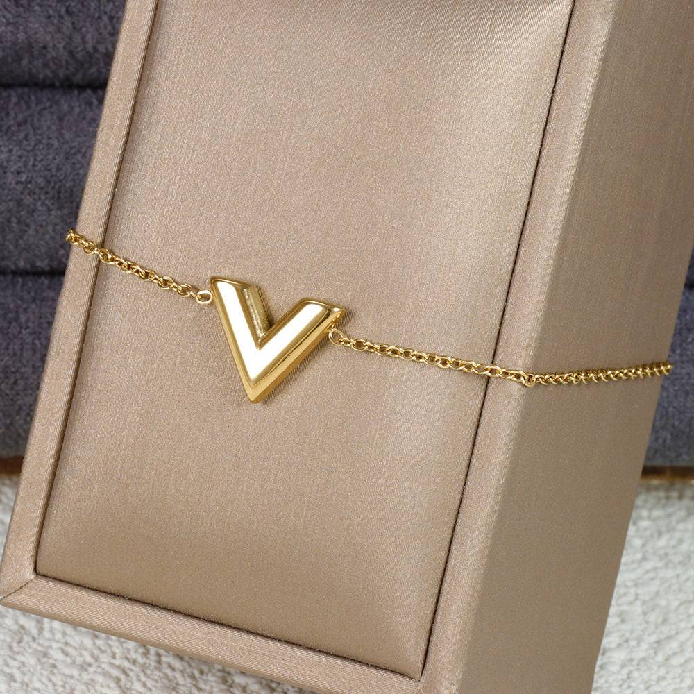 Simple Gold Niche V-shaped Female Necklace - Taper Supplies