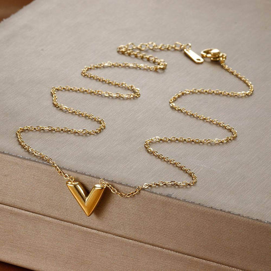 Simple Gold Niche V-shaped Female Necklace - Taper Supplies