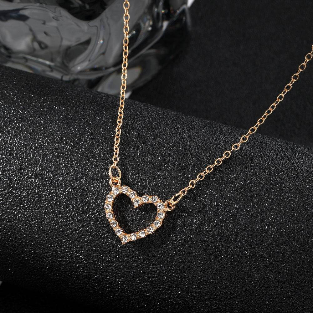 Rhinestone Diamond Love Multi-layer Personality Creative Necklace - Taper Supplies